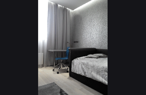 Фото дизайн проекта интерьера квартиры-пентхауса в ЖК Галактика , Варшавское шоссе, Чертаново