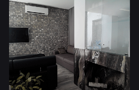 Фото дизайн проекта интерьера квартиры-пентхауса в ЖК Галактика , Варшавское шоссе, Чертаново